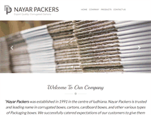 Tablet Screenshot of nayarpackers.com